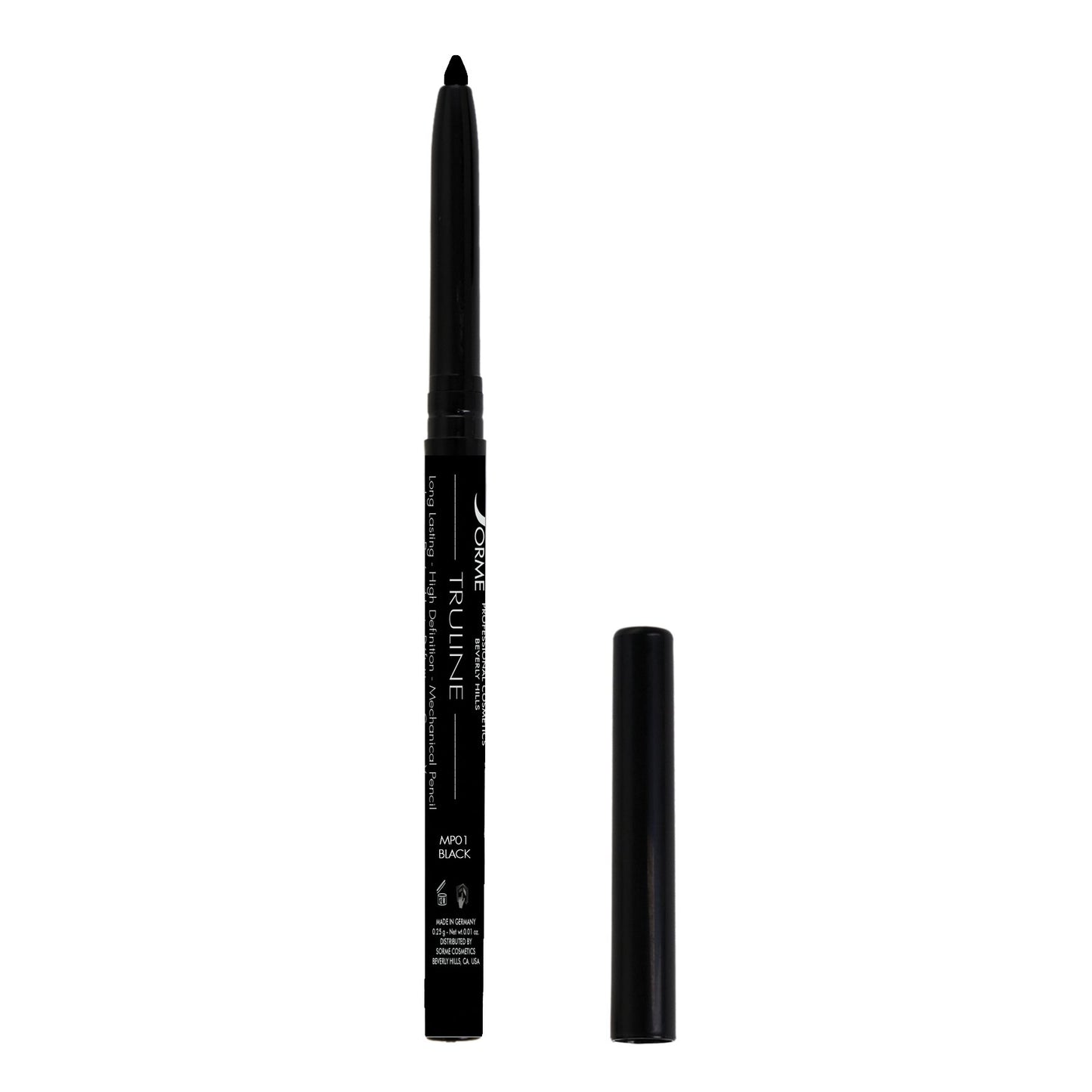 Sorme Cosmetics Truline Mechanical Eyeliner Pencil in Black (0.1oz) | Waterproof and Smudgeproof Black Gel Eyeliner for Women and Men | Enriched