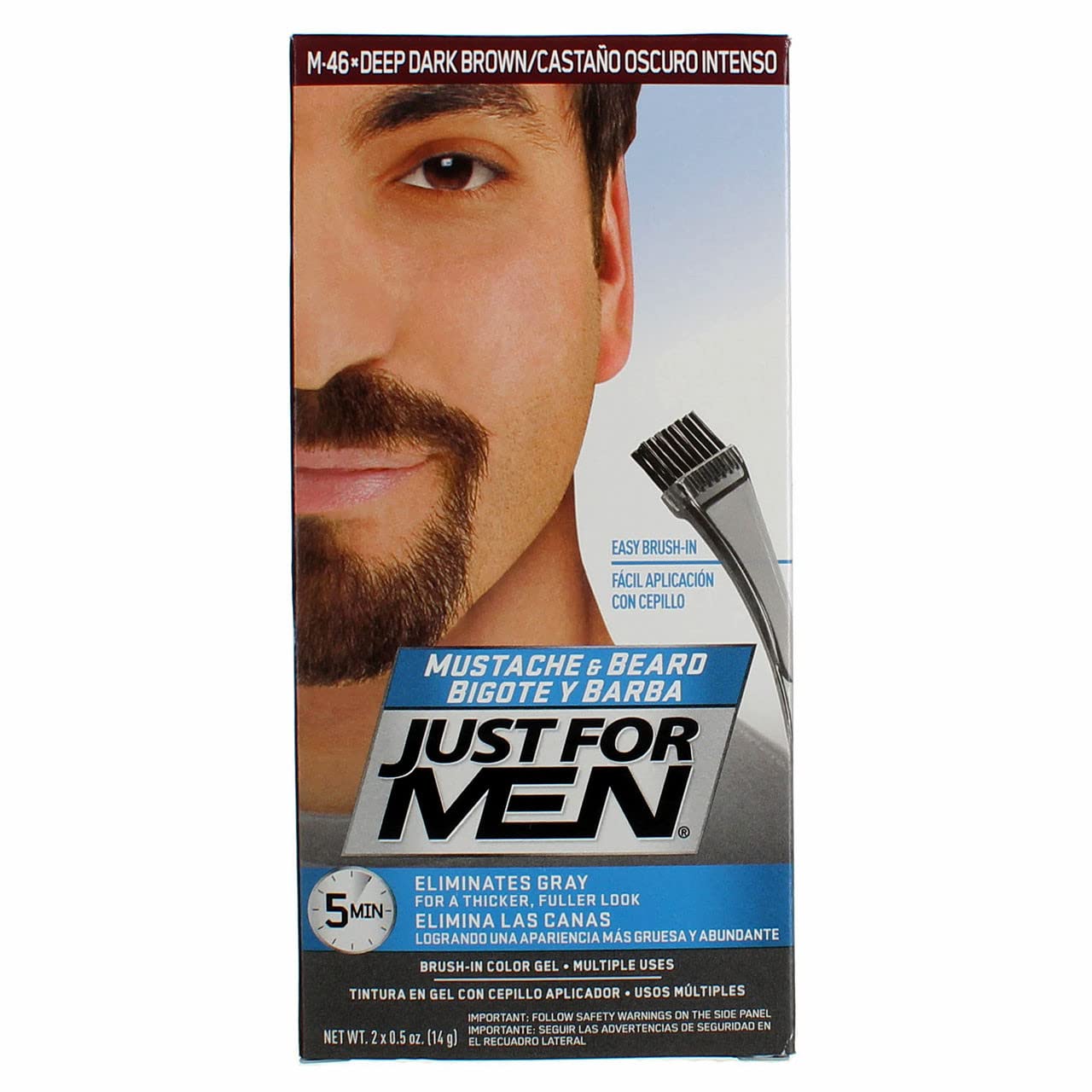 Just For Men Mustache & Beard #M-46 Deep Dark Brown (3 Pack)