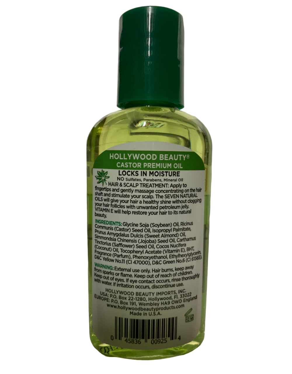 Hollywood Beauty Castor Oil, 2 oz (Pack of 3)