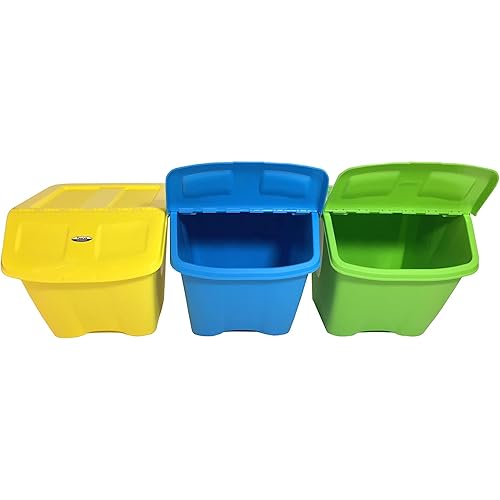 Redmon Since 1883 10 Gallon Stackable Shutter 3 PC Set Bins (7319)