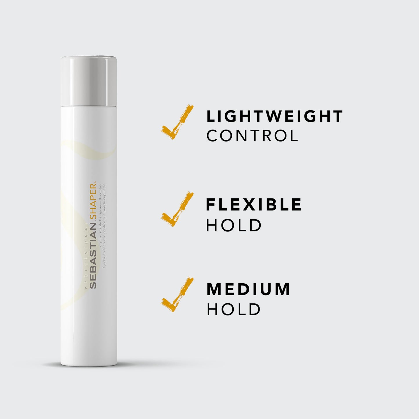 Sebastian Professional Shaper Hairspray, 50 VOC% | Flexible to Medium Hold | Brushable with Control | 10.6 oz