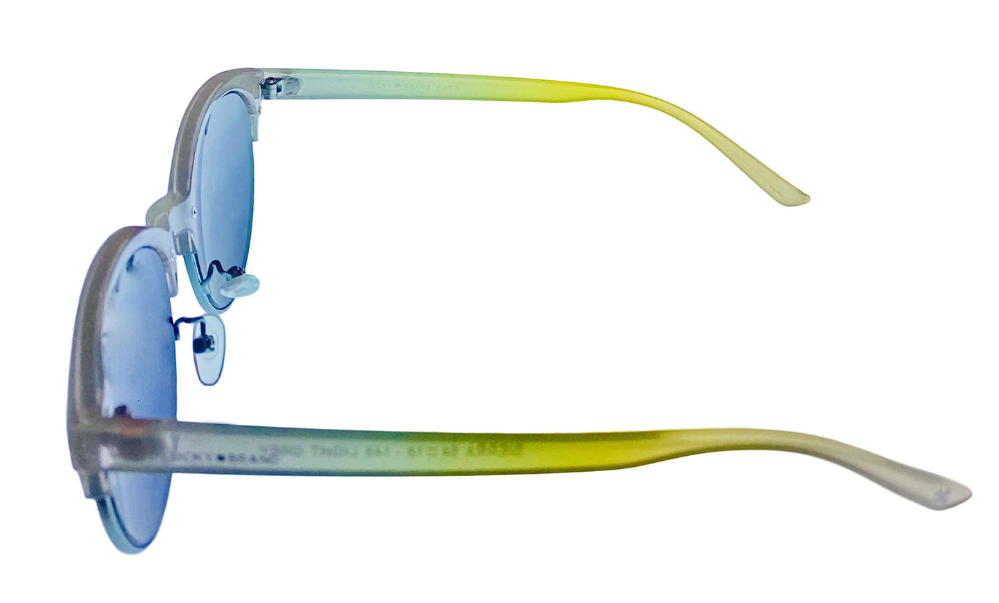 Lucky Brand Womens Round Light Grey Plastic Sunglass Sierra