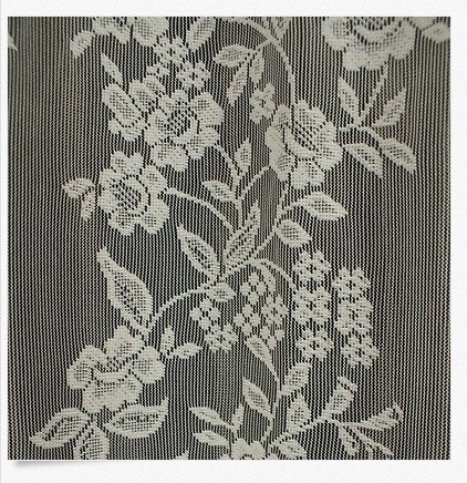 spring Home Romance Lace Fabric Shower Curtain with an Attached Valance, 70 X 72 Long