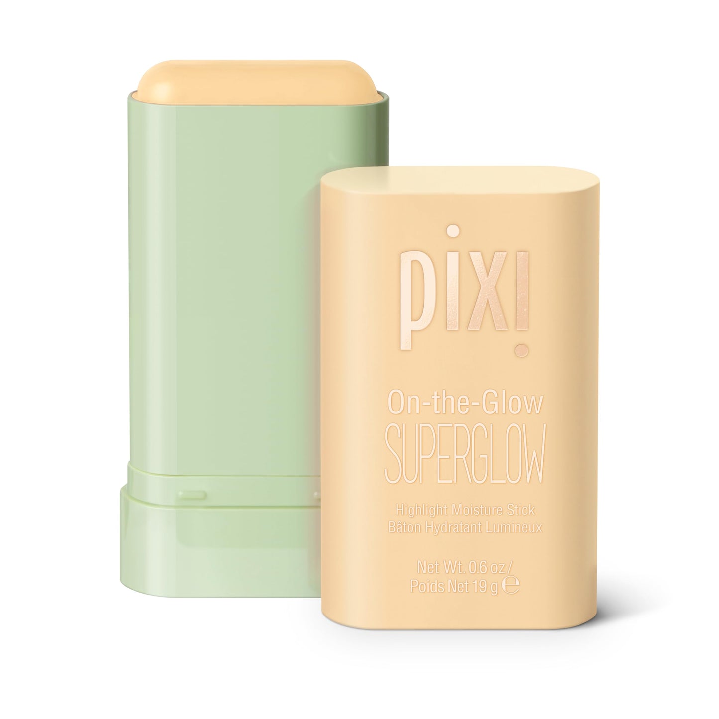 Pixi On-the-Glow SuperGlow | Shade GildedGold | Hydrating Highlighter Stick with Ginseng, Aloe Vera & Fruit Extracts | For Cheeks & Brow Bones | 19g