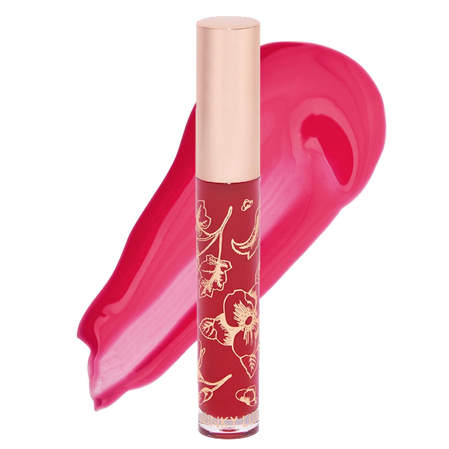 Winky Lux Raspberry Fruity Gloss pH Lip Stain, Non Sticky Lip Gloss, Tinted Lip Oil, Lip Lacquer, Yummy Fruit Lip Gloss, Jojoba Oil for Hydration &