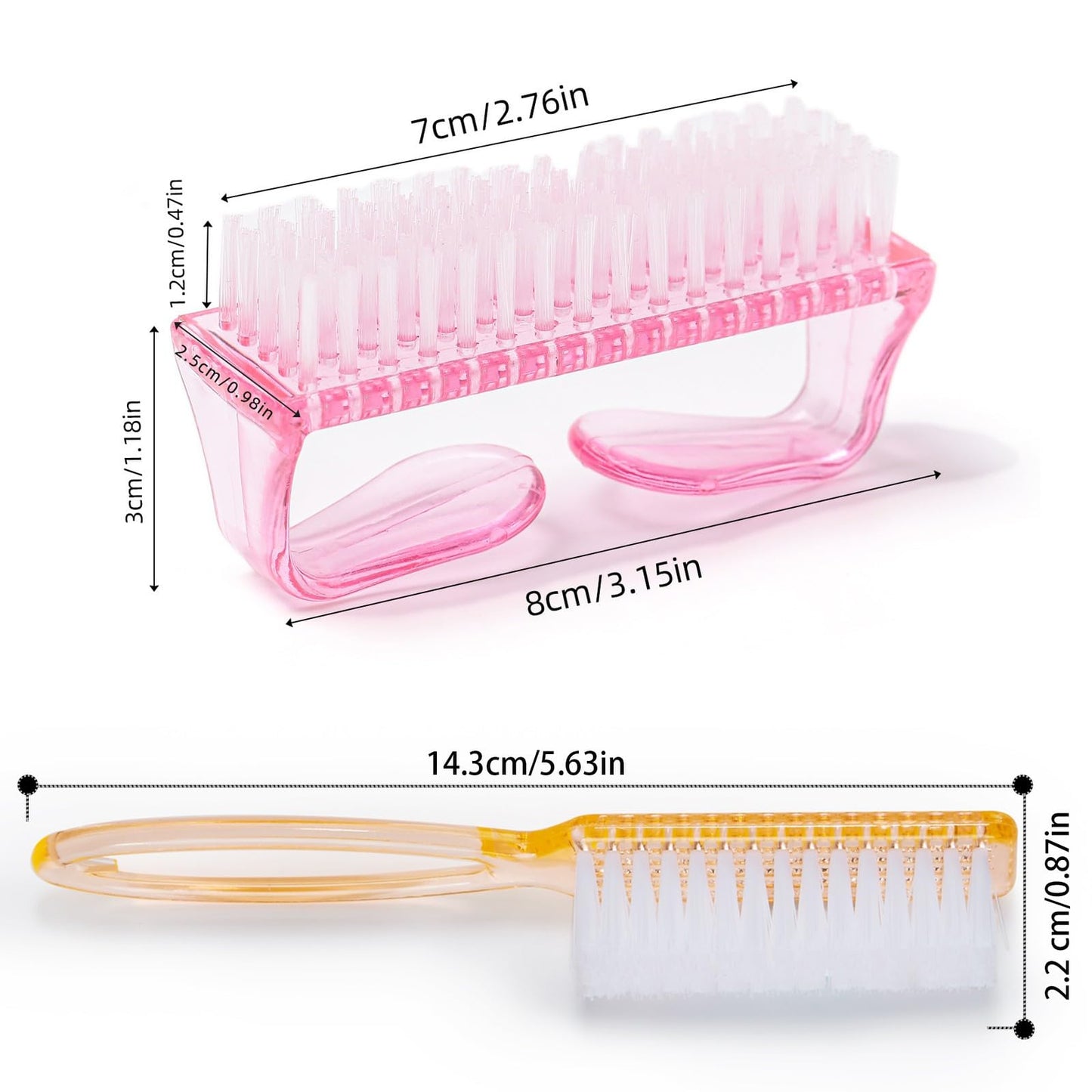 Handle Grip Nail Brush, Nail Cleaning Brushes Pedicure Scrubbing tool, Toes Fingernail Brush Scrub Cleaner kit for Men and Women 8 Pack (Multicolor) Beauty and Personal Care MODENGKONGJIAN