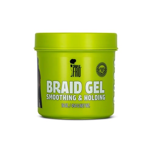 Pardon My Fro Braiding Gel - Strong Hold, Shine & Edge Control for Braids, Twists, Curls, and Dreads - Defines, Moisturizes, Adds Grip, and Provides