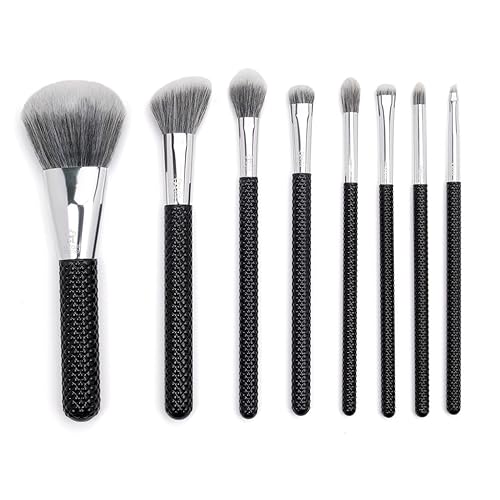 MODA Studio 8pc Pro Glam Makeup Brush Set, Includes - Powder, Contour, Glow, Shader, Crease, Smudger, Detail, and Brow Brushes