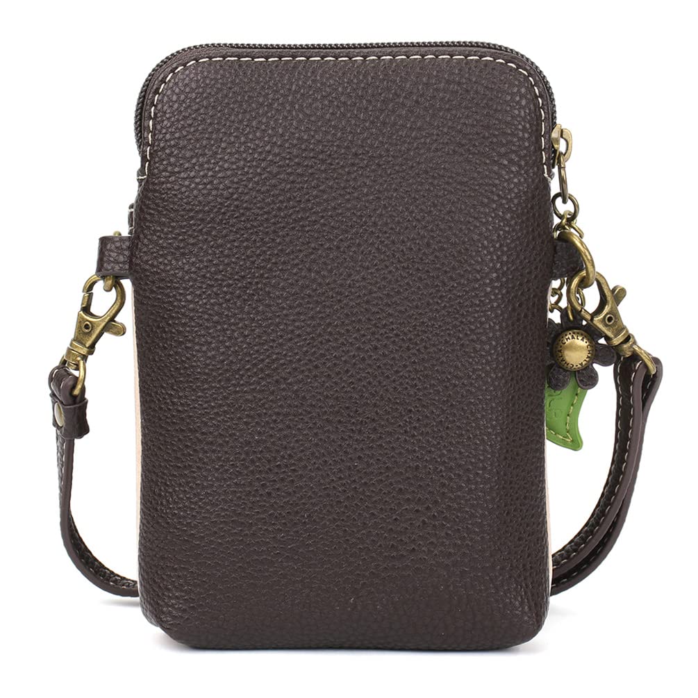 CHALA Crossbody Cell Phone Purse | Women's Wristlet Handbags with Adjustable Strap (Sepcial Edition_ Ivory Sunflower)