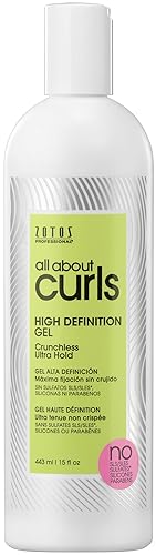 ALL ABOUT CURLS High Definition Gel | Crunchless Ultra Hold | Define, Moisturize, De-Frizz | All Curly Hair Types | Vegan & Cruelty Free | Sulfate