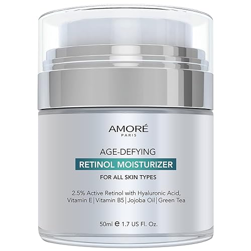Retinol 2.5% High Potency Anti-Aging Moisturizer Cream (1.7 Fl. Oz.), Silver
