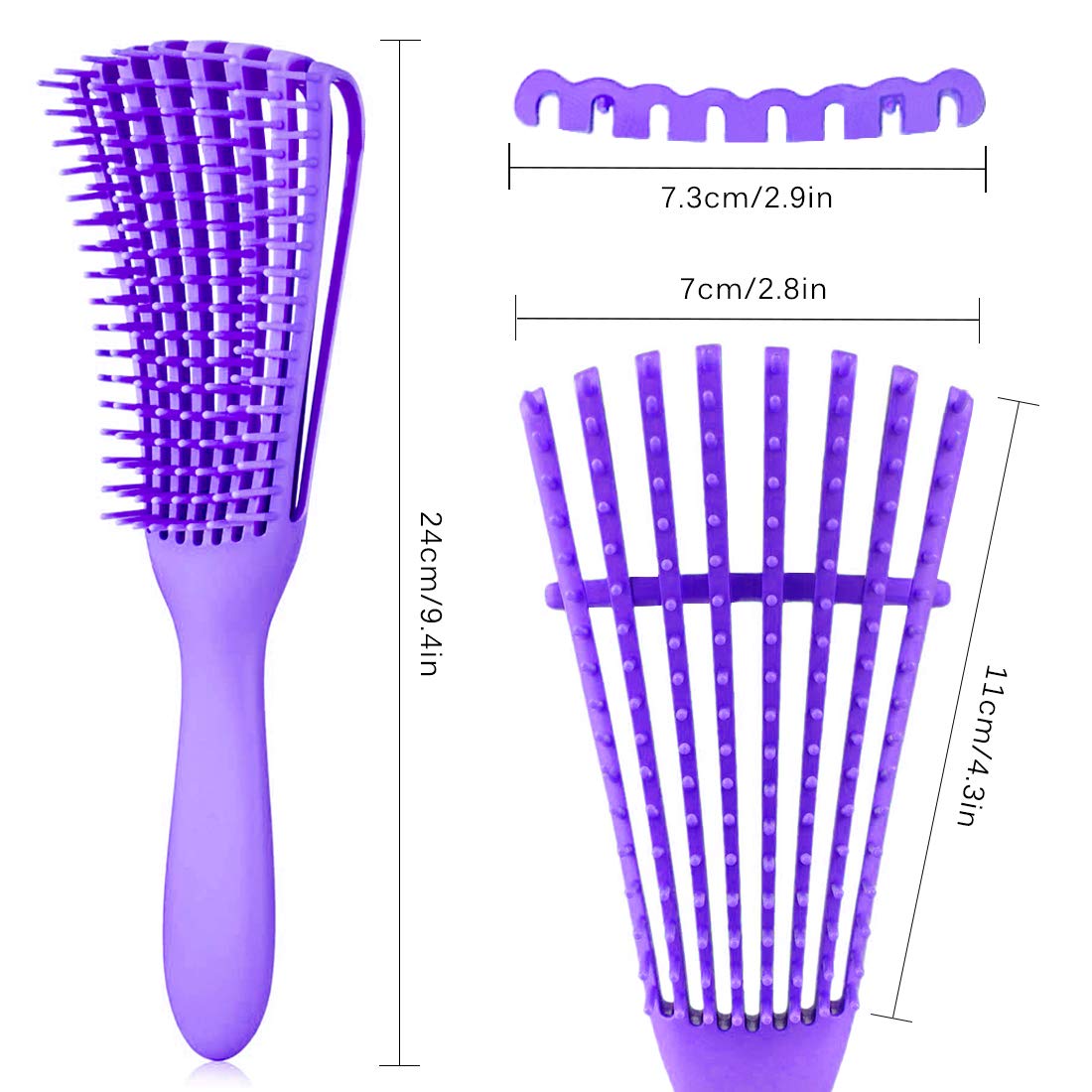 A.DASHER Hair Brush for Afro America/African Hair Textured 3a to 4c Kinky Wavy/Curly/Coily/Wet/Dry/Oil/Thick/Long Hair, Detangling Brush for Women (2