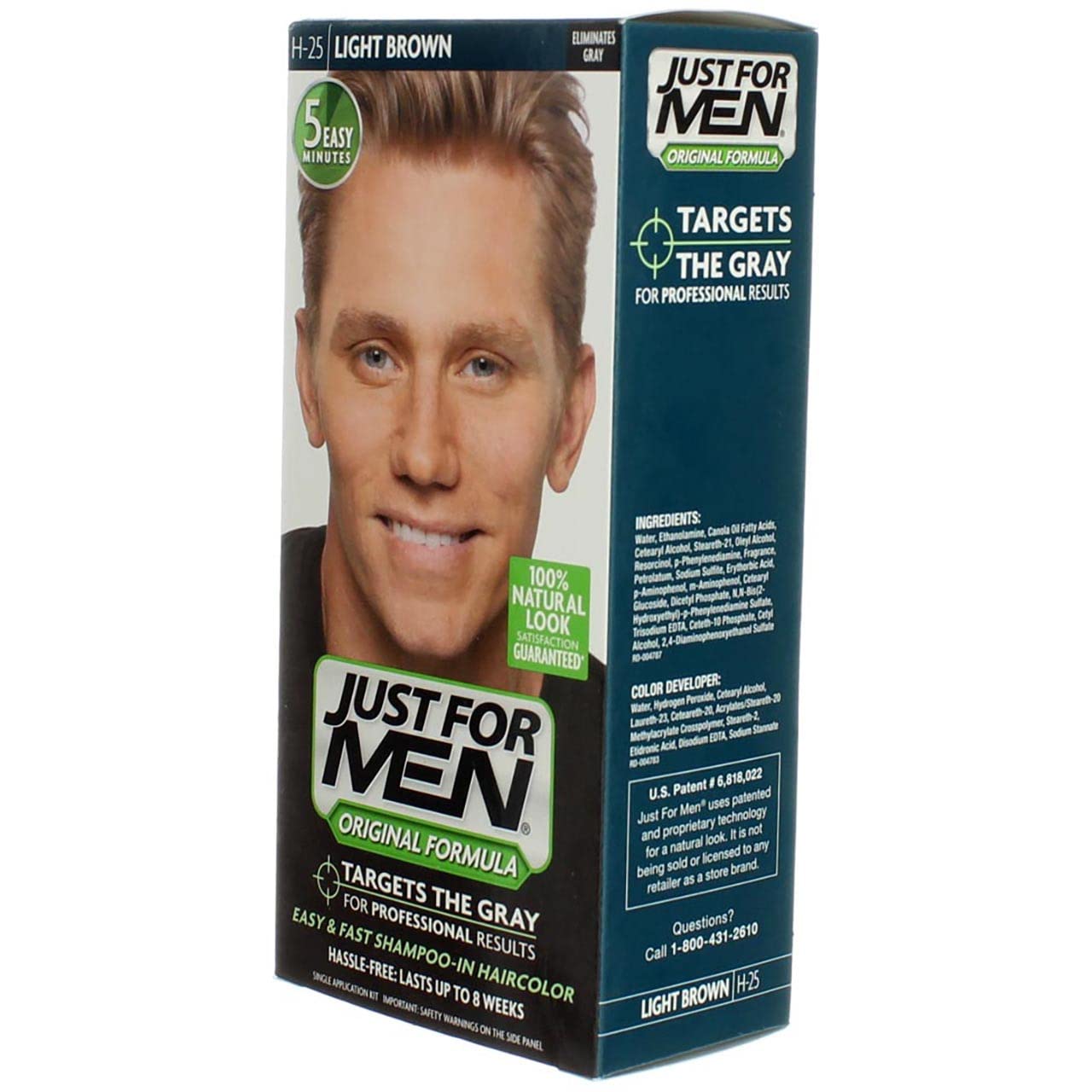 Just For Men Original Formula Easy Lather-In Haircolor H-25 Light Brown Kit