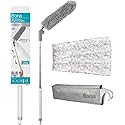 Bona High Performance Dusting System - 1 Extendable Handle, 3 Disposable Dusters, 1 Reusable Duster, & 1 Storage Bag - Extendable Dusting Kit