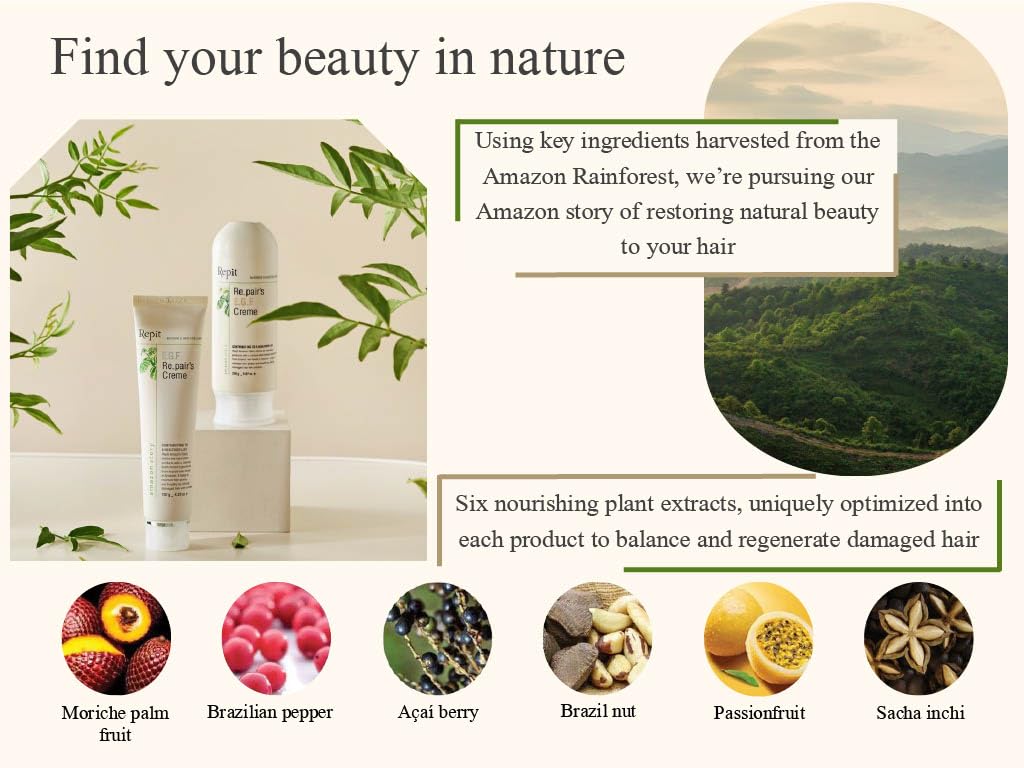 Repit Repair’s Curling Creme | Korean Curl Defining Cream | Leave-In Hair Essence Treatment for Wavy, Curly Hair | RepitUSA