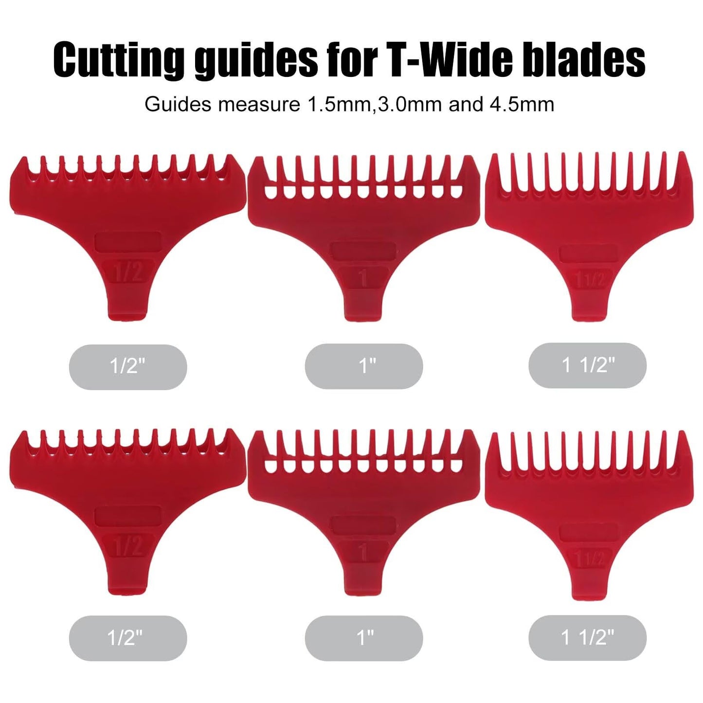 XSPANDER New 6PCs Trimmer Guides Fit for Wah l Professional 5 Star Detailer 2215, 8081, 9818, 8171, 2111, 9686, 1062-600, 8290, 8085, 8142, 8777 Beauty and Personal Care XSPANDER