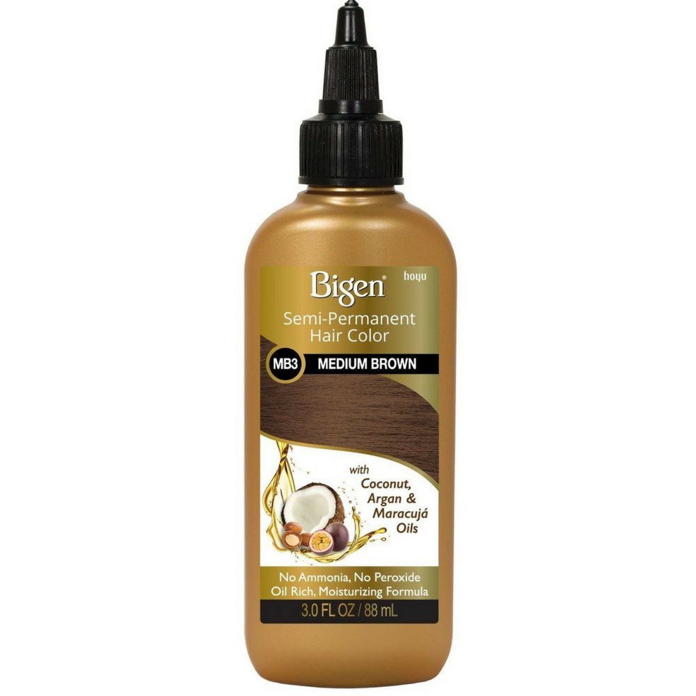 Bigen Semi Permanent Hair Color, #MB3 Medium Brown, 3 oz