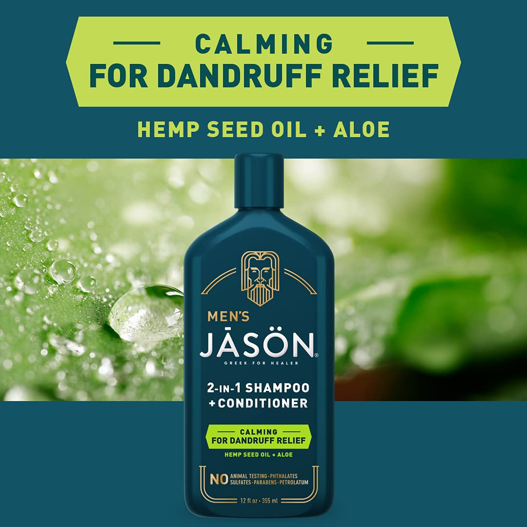 Jason Men's Calming 2-in-1 Shampoo and Conditioner, 12 oz
