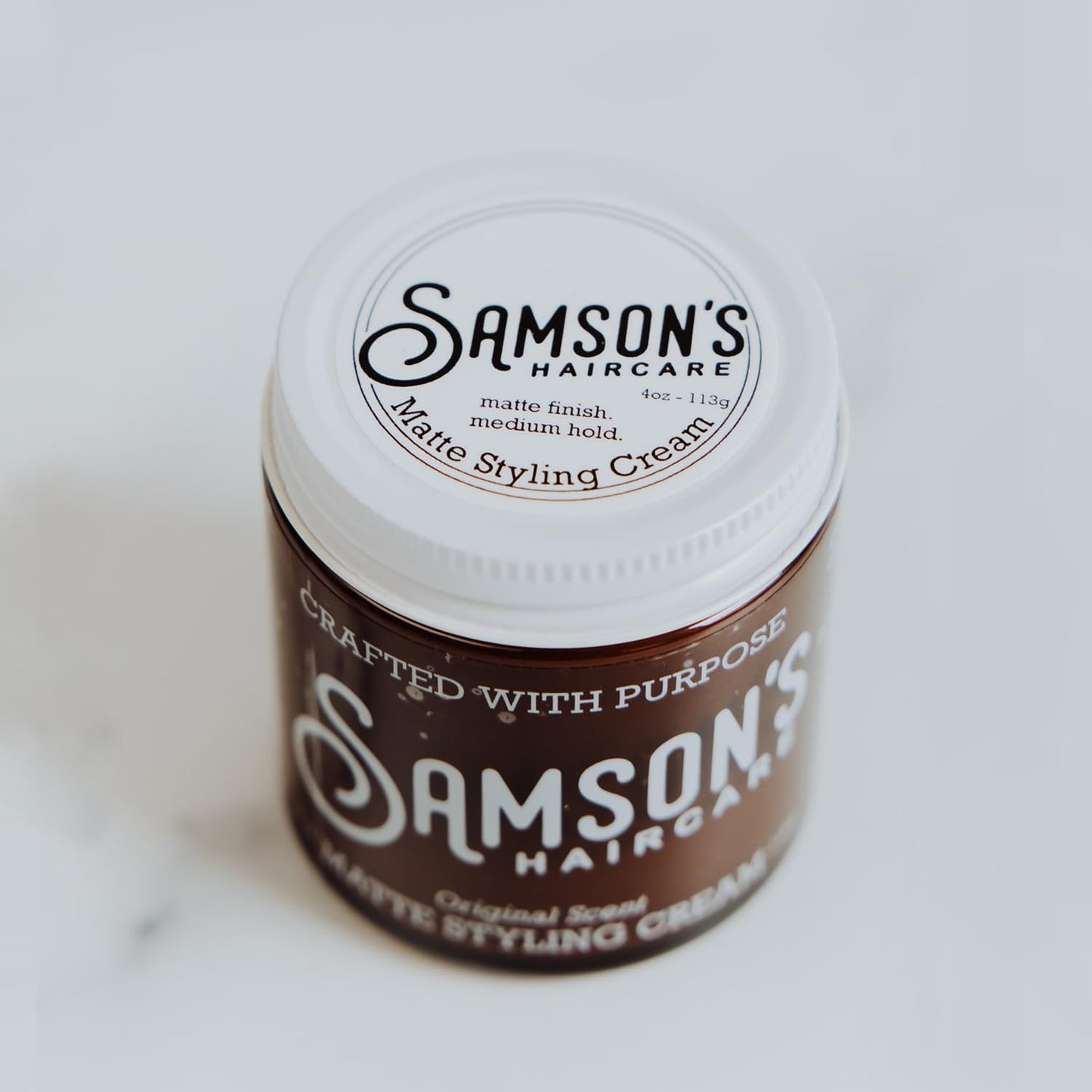 SAMSON'S HAIRCARE Matte Styling Cream, Best Matte Finish with Easy Application, Nourishes and holds hair, Ideal for both Men & Women, 4 oz.