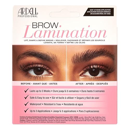 Ardell Brow Lamination Kit, Lift, Shape, and Define Brows, Waterproof, 1-pack