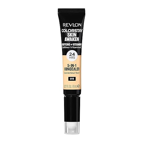 Revlon ColorStay Skin Awaken 5-in-1 Concealer, Lightweight, Creamy Longlasting Face Makeup with Caffeine & Vitamin C, For Imperfections, Dark Circles