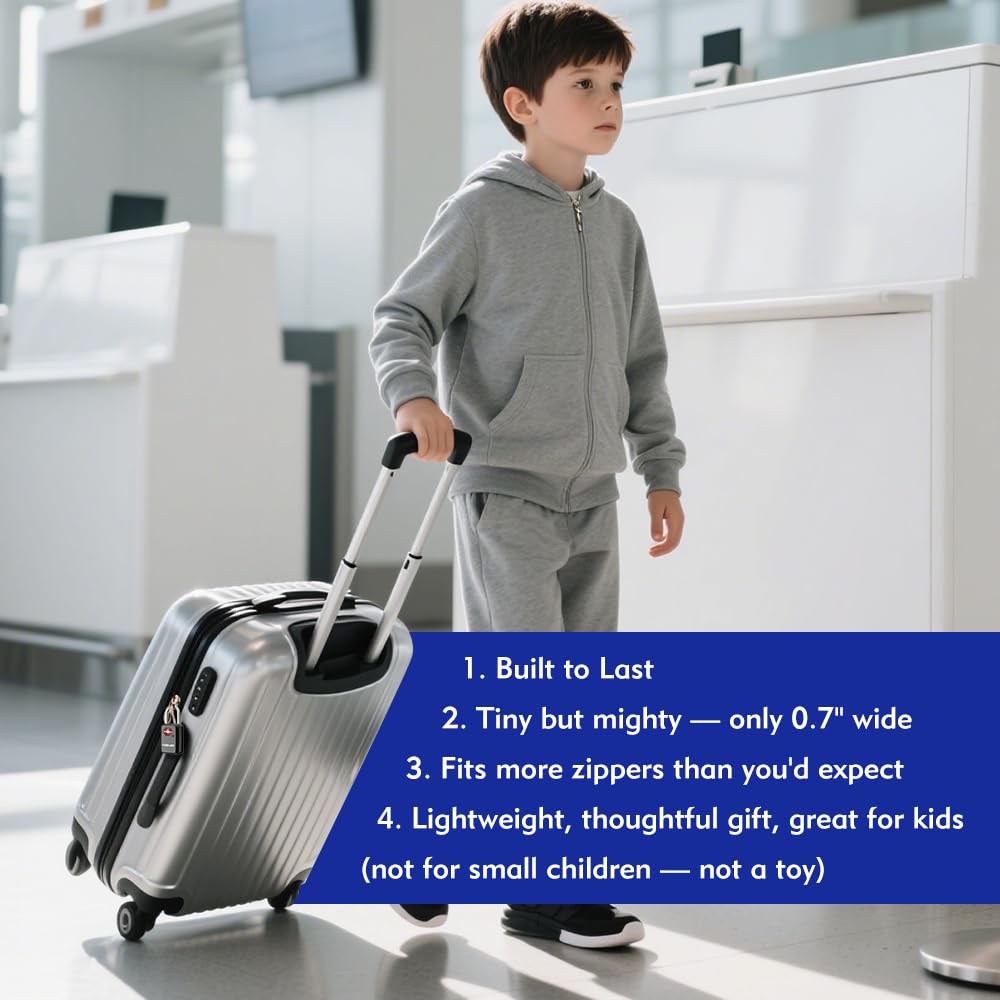 SURE LOCK TSA Approved Luggage Locks – Keyed Alike 2 Pack, Compact Zinc Alloy Travel Padlocks with Steel Shackle for Suitcase & Gym Locker