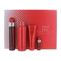 360 Red by Perry Ellis for Men - 4 Pc Gift Set 3.4oz EDT Spray, 0.25oz EDT Spray (Mini), 6oz Body Spray, 3oz Shower Gel
