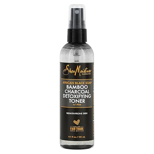 African Black Soap Bamboo Charcoal Detoxifying Toner with Aloe (4.5 Fluid Ounces)