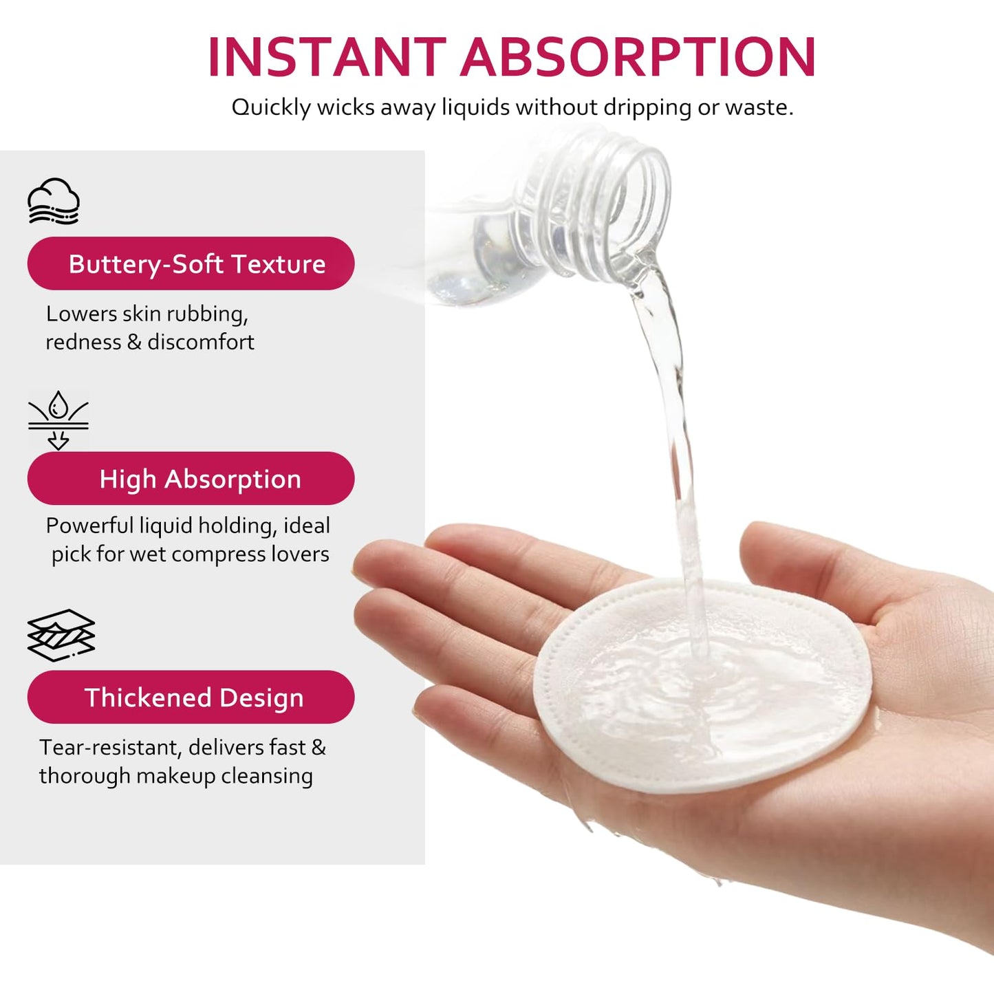 Astraescly Cotton Rounds Bulk 2000 Count, Soft Makeup Remover Pads for Face 100% Pure Cotton Lint-Free Hypoallergenic Gentle Exfoliating Facial Pads Beauty and Personal Care Astraescly