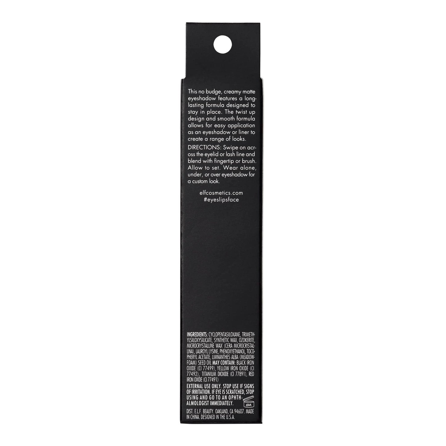 e.l.f. No Budge Matte Shadow Stick, One-Swipe Cream Eyeshadow Stick, Long-Wear & Crease Resistant, Matte Finish, Vegan & Cruelty-Free, Cool Beans