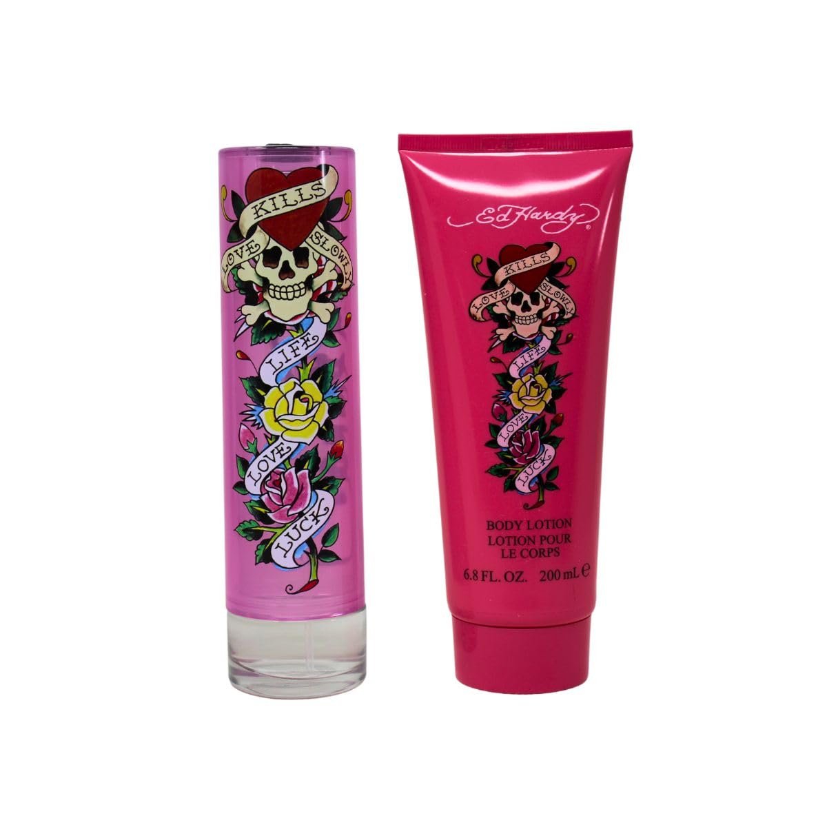 Christian Audigier Ed Hardy(W)(H/B)(Li Free) 2Pc Set(3.4Oz Edp Sp, 6.8Oz Body Lotion)