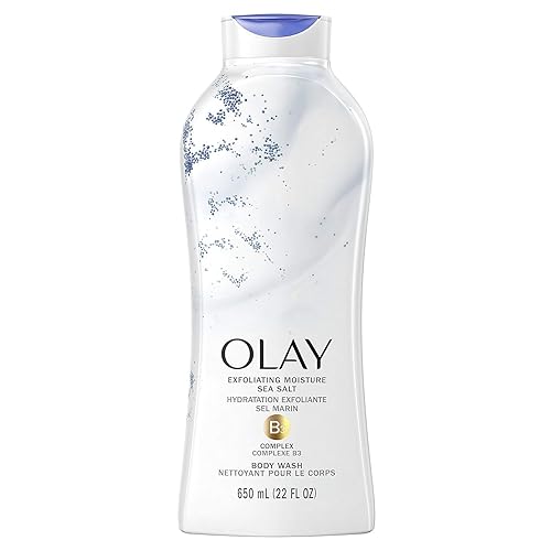 Olay Daily Exfoliating with Sea Salts Body Wash, 22 Fl Oz (Pack of 1)