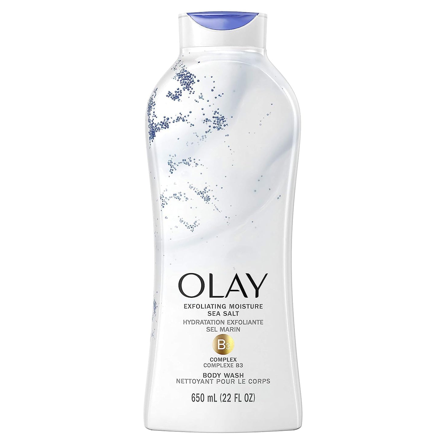 Olay Daily Exfoliating with Sea Salts Body Wash, 22 Fl Oz (Pack of 1)