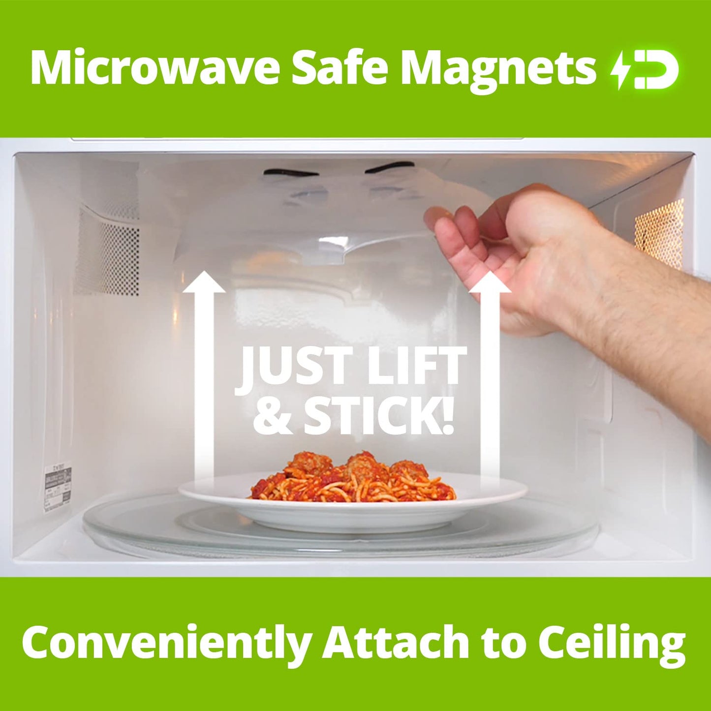 HOVER COVER Magnetic Splatter Cover, 12-Inch Clear BPA-Free Food Lid, Vented Plate Guard with Steam Vents, Anti-Splash Microwave Lid, Dishwasher…