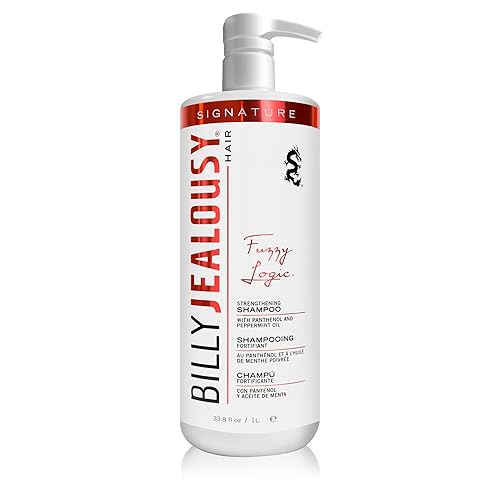 Billy Jealousy Fuzzy Logic Men's Shampoo for Thinning Hair, Peppermint-Infused, With DHT Blockers to Prevent Hair Loss and Breakage, Cleans