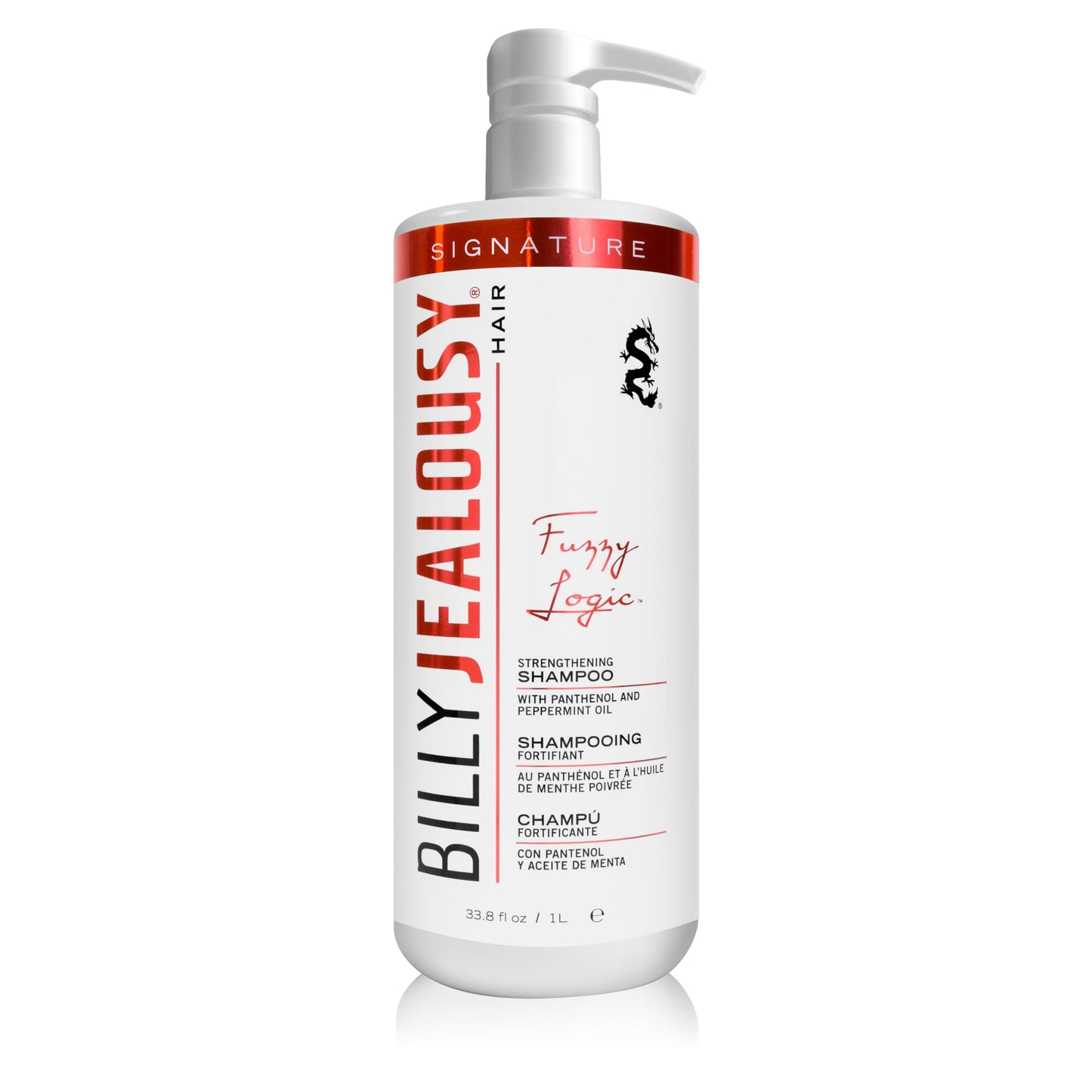 Billy Jealousy Fuzzy Logic Men's Shampoo for Thinning Hair, Peppermint-Infused, With DHT Blockers to Prevent Hair Loss and Breakage, Cleans