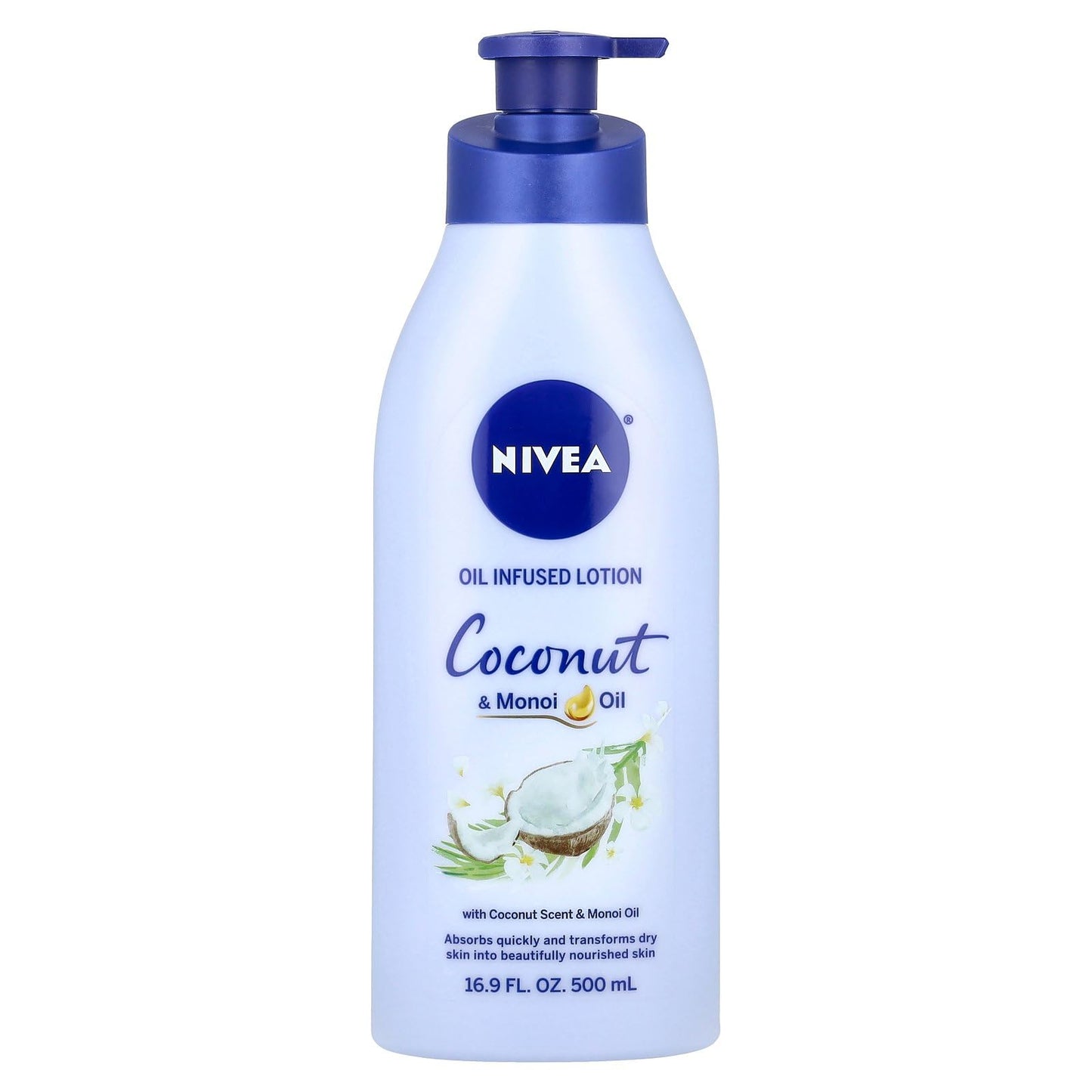 NIVEA Lotion Coconut & Monoi Oil Infused 16.9 Ounce (500ml) (Pack of 3)