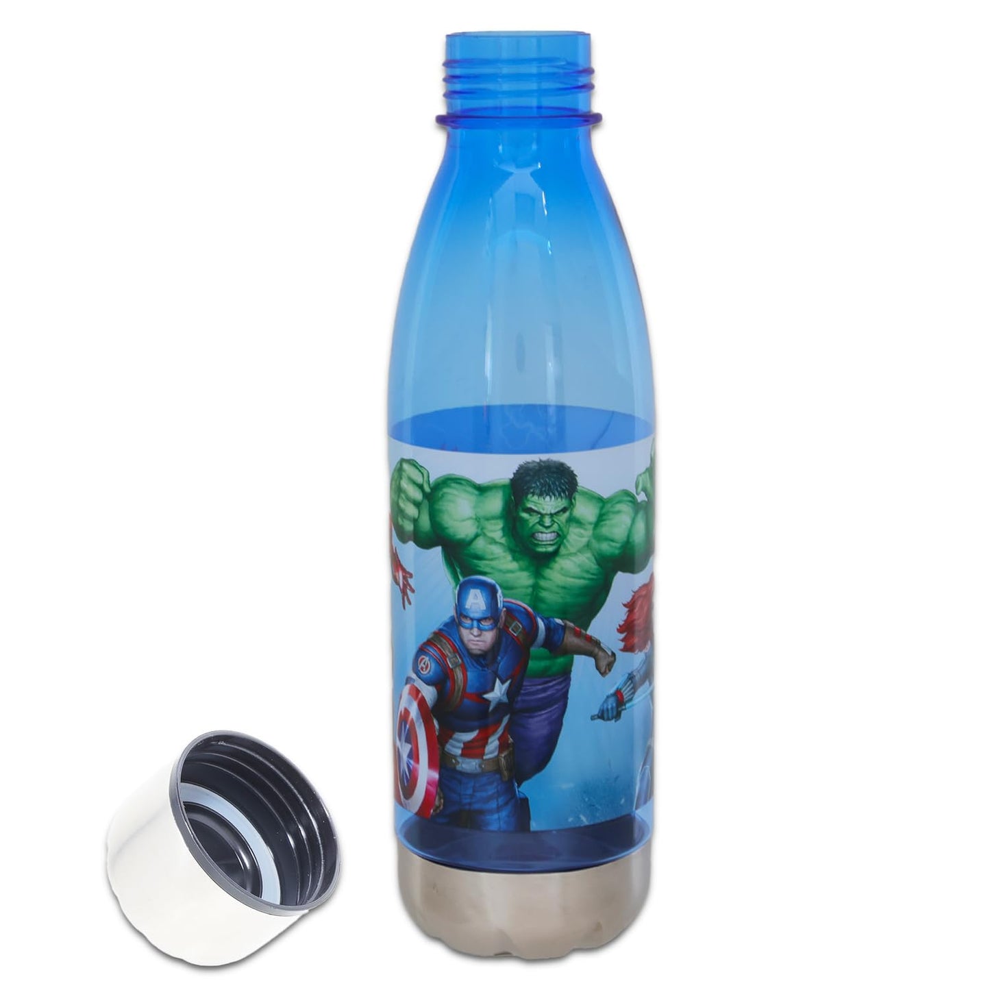 Marvel Avengers and Spiderman Stainless Steel Water Bottles for Kids - 23.6 oz, Home, School, Sports - Bundle with 2 Bottles, Includes Marvel
