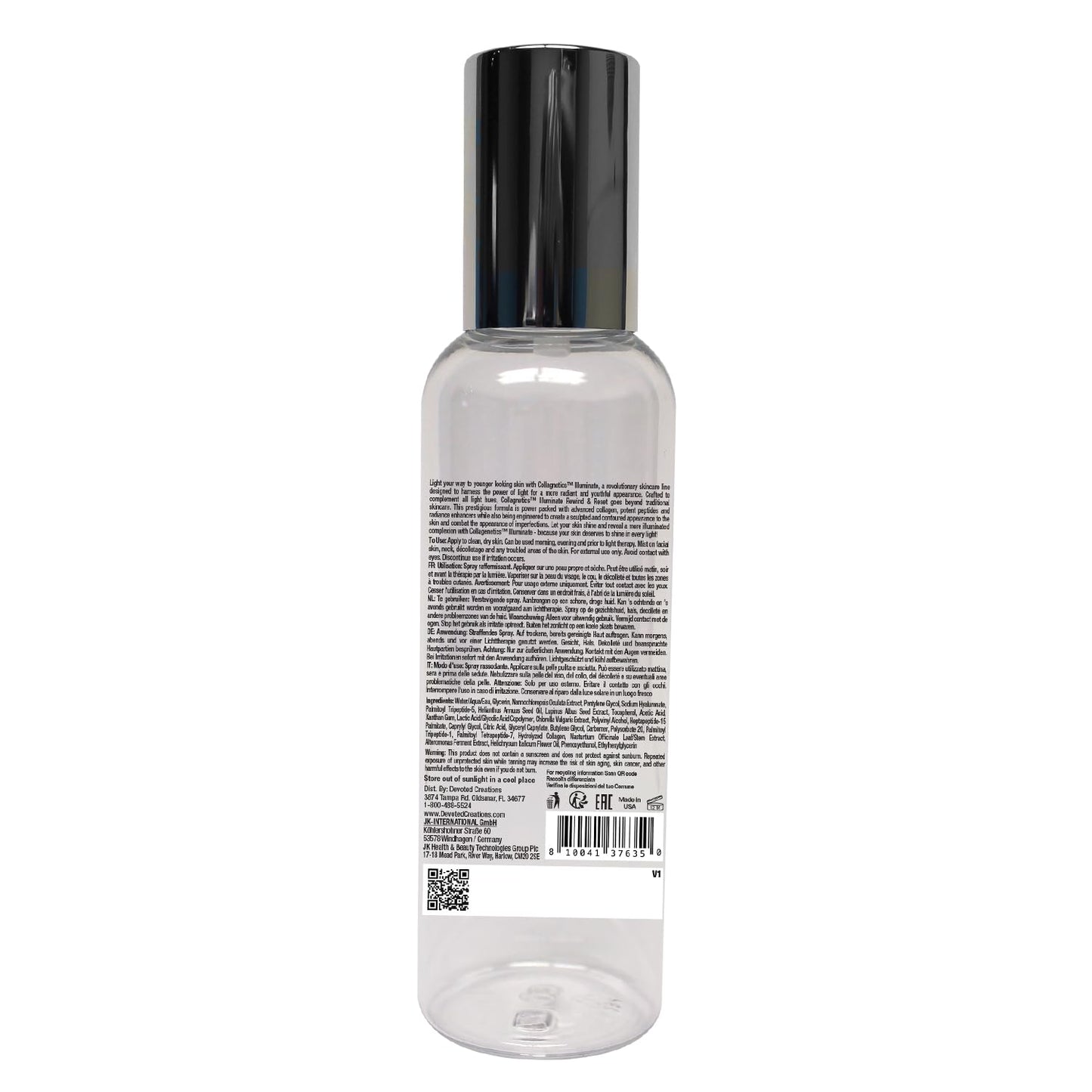Devoted Creations Collagenetics Illuminate Rewind & Reset - Skin Contouring Hydrating and Energy Optimizing Spray