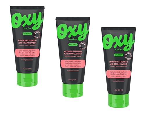 Oxy Acne Cleanser Maximum Strength, 5.0 Fl Oz (Pack of 3)