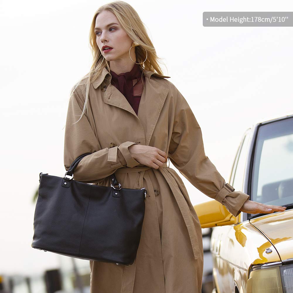 Kattee Women's Soft Leather Tote Bag, Top Satchel Purses and Handbags