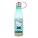Hello Kitty Sanrio Hearts and Bows Plastic Water Bottle With Leak-Resistant Lid | Large Plastic Sports Jug | Holds 20 Ounces