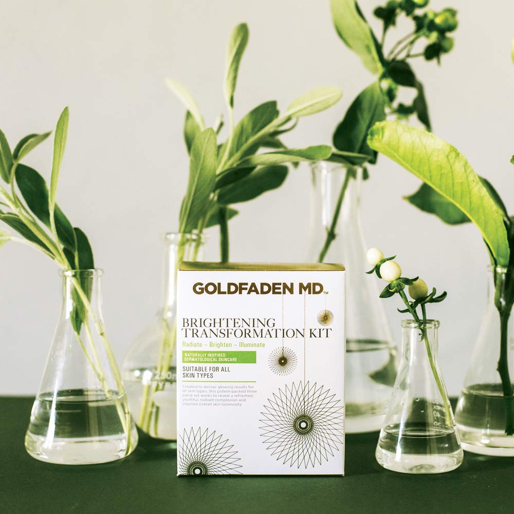 GOLDFADEN MD Brightening Transformation Kit | Advanced Skin Care Regime For Face | Includes Doctors Scrub Microdermabrasion Exfoliator, Pure Start