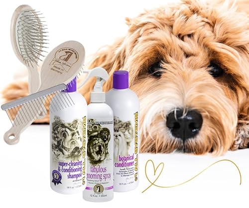 #1 All Systems Doodle Grooming Kit, Shampoo, Conditioner, Spray, Comb, Brush