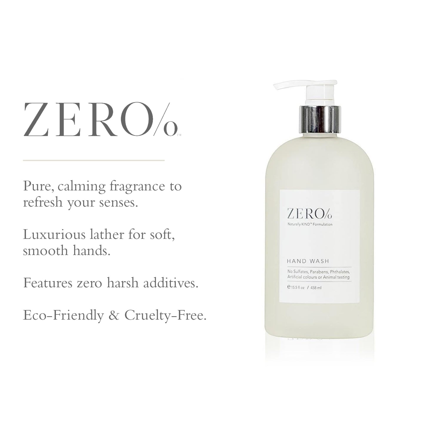 Gilchrist & Soames Zero% Unisex Hand Wash - Naturally Kind Sulfate, Paraben & Cruelty-Free Soap, Refreshing Botanical Scent Infused with Glycerin