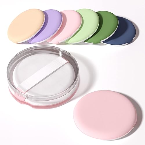 MOHOPE 8Pcs Air Cushion Makeup Sponges for Foundation with Portable Box | Latex-Free Blending Sponge for Liquid, Cream, Foundation and Powder | Round
