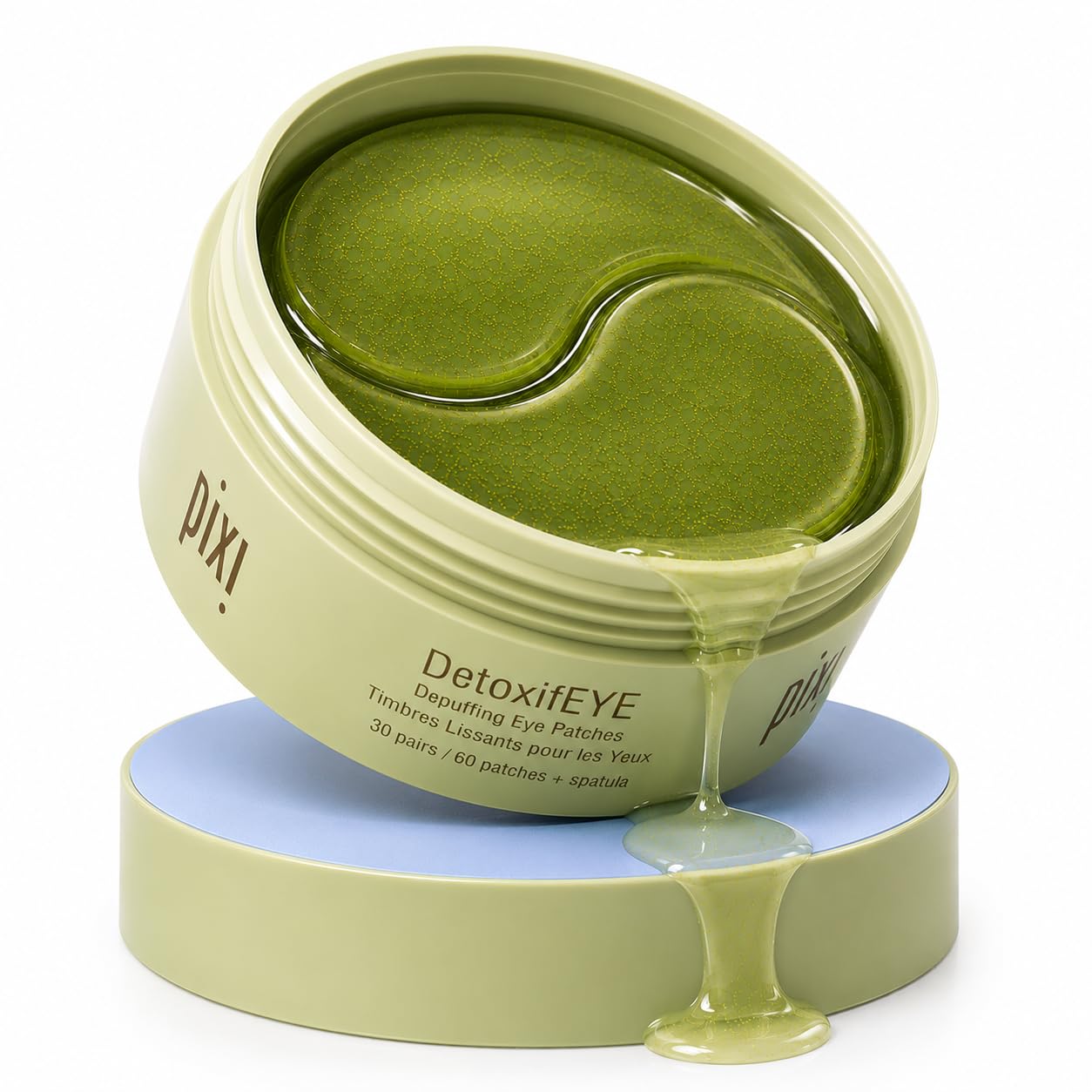 Pixi DetoxifEYE Depuffing Hydrogel Eye Patches with Cucumber, Hyaluronic Acid & Caffeine for Puffy Eyes and Dark Circles | Treats Tired Eyes
