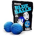 Massive Blue Balls Bath Bombs - Sad Mime Design - Funny Bath Bombs for Men - XL Bath Fizzers, Giant Blue Bath Bombs, Handcrafted in The USA, 2 Count