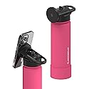 Scosche MFMS22 MagicMount Flask 22 oz Stainless Steel Water Bottle with MagSafe Phone Mount Stand, 12H Hot & 24H Cold Insulated Flask with Magnetic