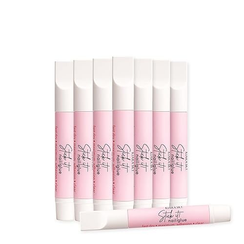 Kiara Sky Stick It Super Strong Fast Drying Nail Glue for Acrylic Nails, Tips & Press On - 0.07 Fl Oz, 10 Full Size Tubes